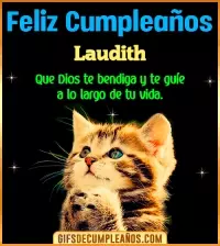 GIF Feliz Cumpleaños te guíe en tu vida Laudith